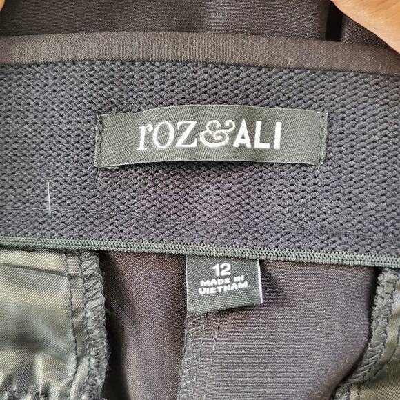 Roz & Ali Black Classic Fit Ankle Pants Size 12 NWT - Picture 5 of 8